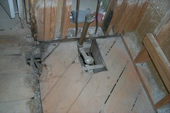 Damage near tub