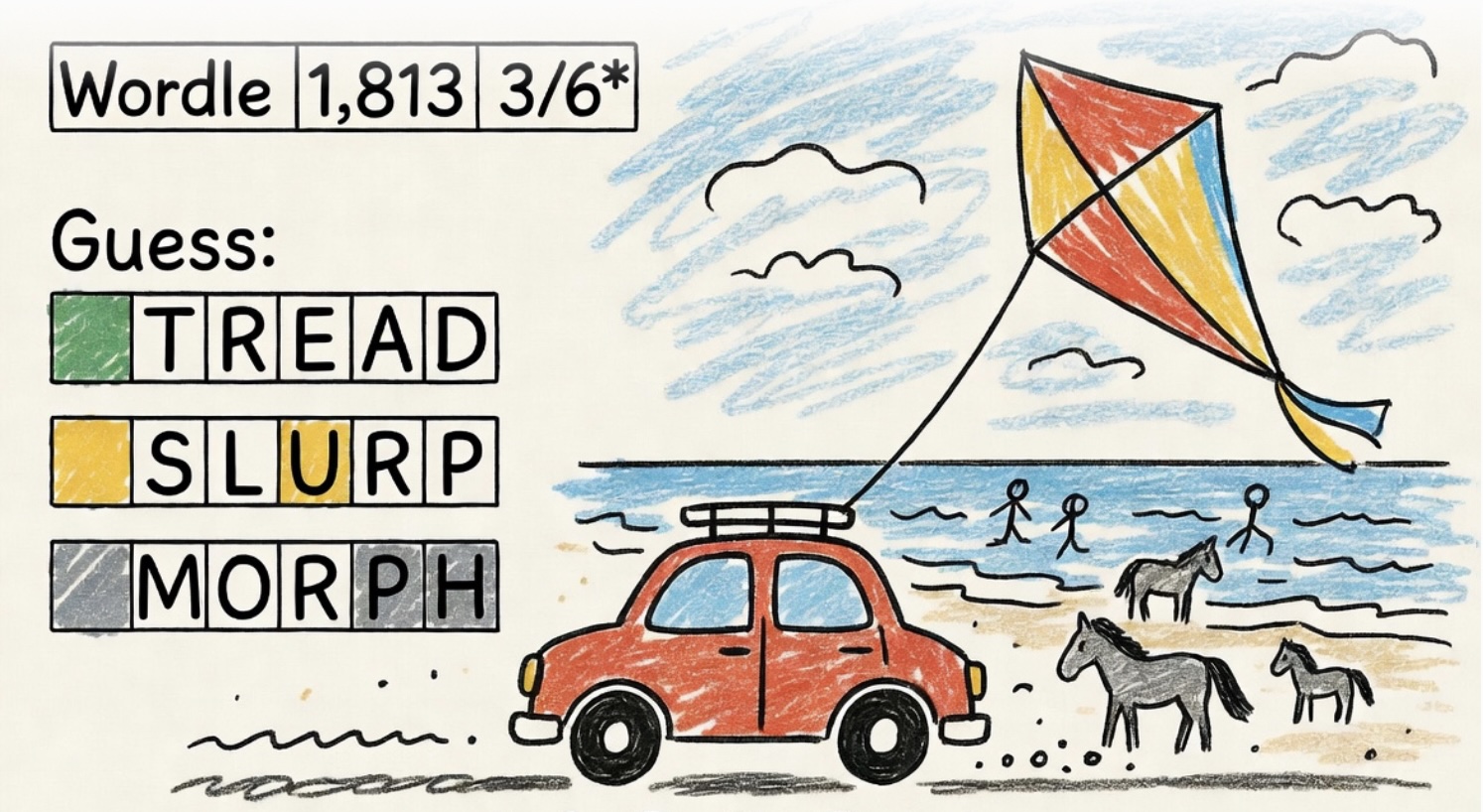 kite tied to car